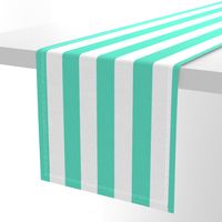 Aqua 2" Wide Cabana Stripes