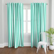 Aqua 2" Wide Cabana Stripes