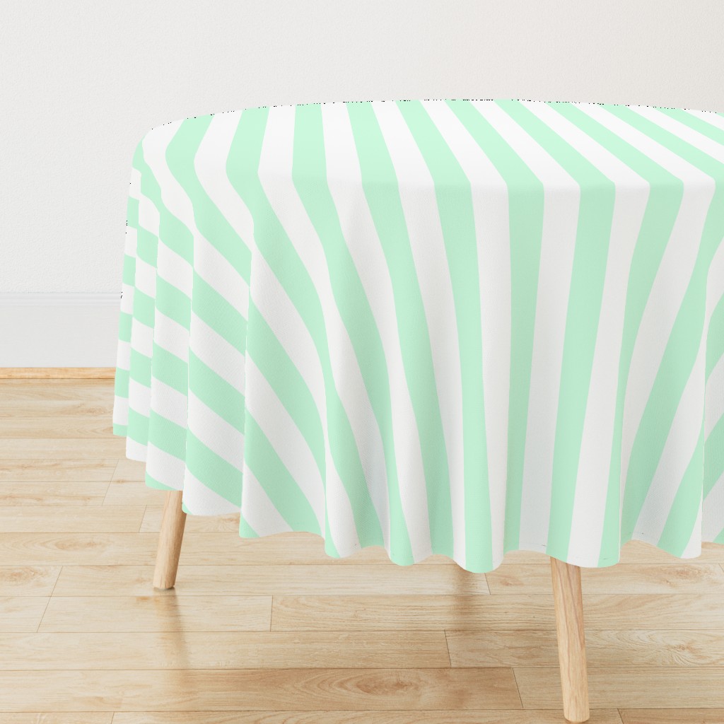 Summer Mint 2" Wide Cabana Stripes