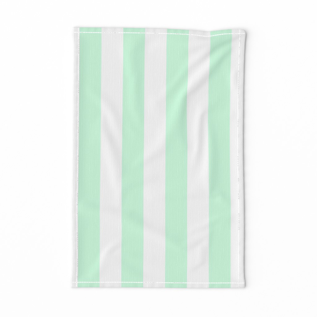 Summer Mint 2" Wide Cabana Stripes