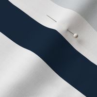 Navy Marine Blue 2" Wide Cabana Stripes