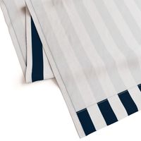 Navy Marine Blue 2" Wide Cabana Stripes