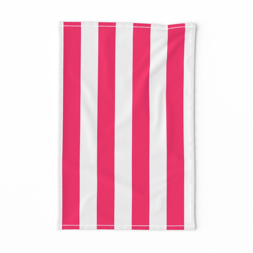 Pop Pink 2" Wide Cabana Stripes