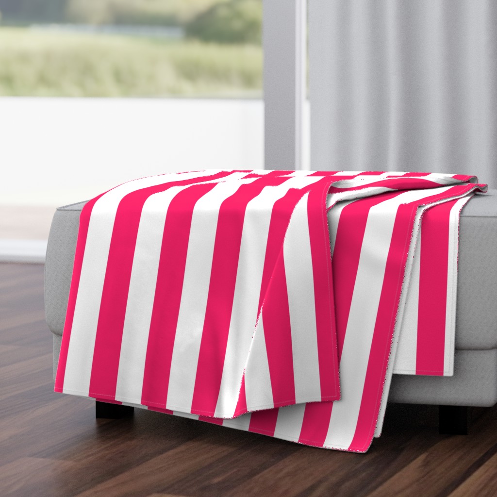 Pop Pink 2" Wide Cabana Stripes