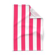 Pop Pink 2" Wide Cabana Stripes