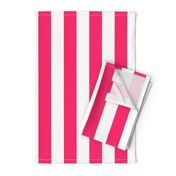 Pop Pink 2" Wide Cabana Stripes