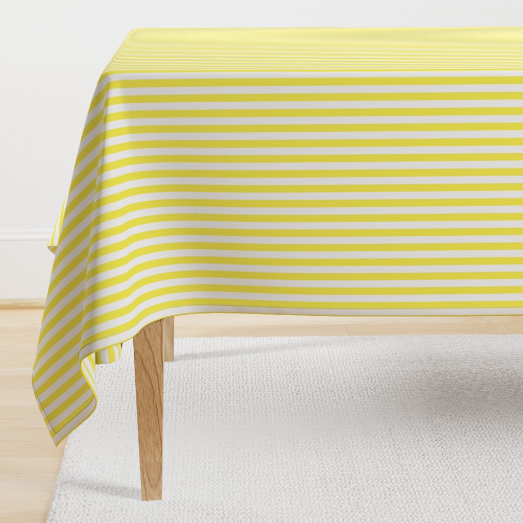 Lemon Yellow Sailor 1/2" Thin Stripes