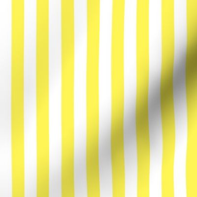 Lemon Yellow Sailor 1/2" Thin Stripes