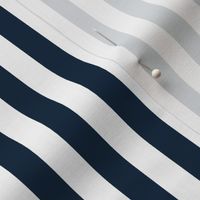 Navy Blue Sailor 1/2" Thin Stripes