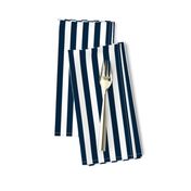 Navy Blue Sailor 1/2" Thin Stripes