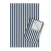 Navy Blue Sailor 1/2" Thin Stripes