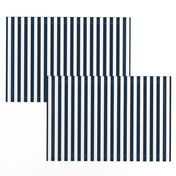 Navy Blue Sailor 1/2" Thin Stripes