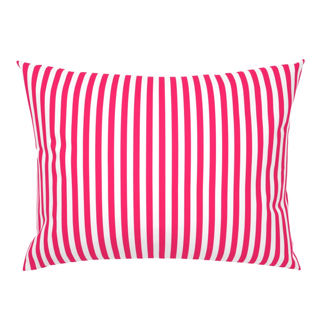 Pop Pink Sailor 1/2" Thin Stripes