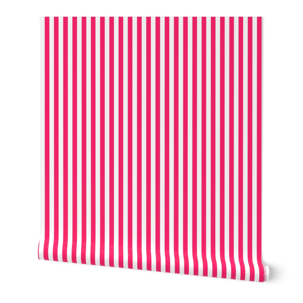 Pop Pink Sailor 1/2" Thin Stripes