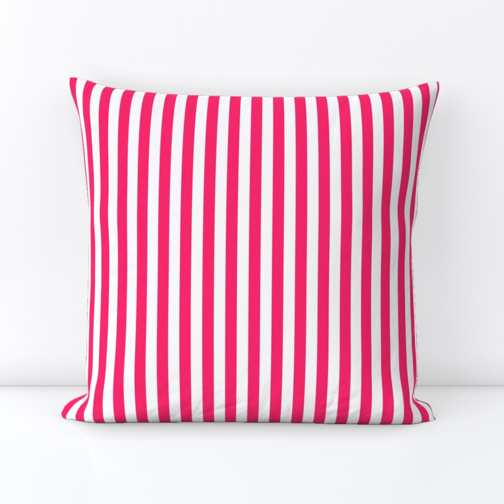 Pop Pink Sailor 1/2" Thin Stripes