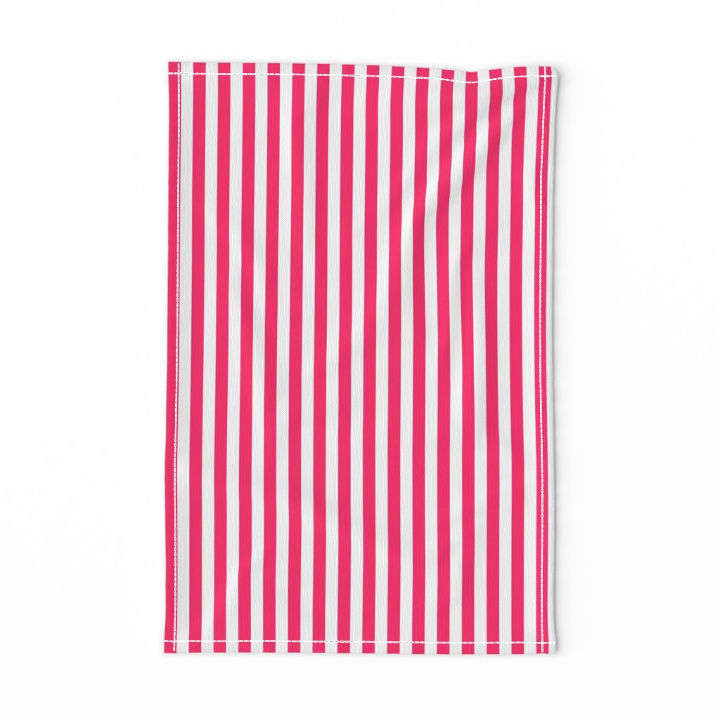 Pop Pink Sailor 1/2" Thin Stripes