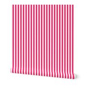 Pop Pink Sailor 1/2" Thin Stripes