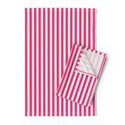 Pop Pink Sailor 1/2" Thin Stripes