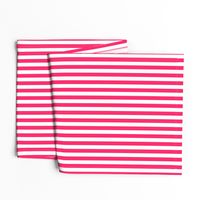 Pop Pink Sailor 1/2" Thin Stripes