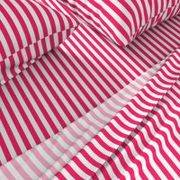 Pop Pink Sailor 1/2" Thin Stripes