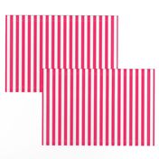 Pop Pink Sailor 1/2" Thin Stripes