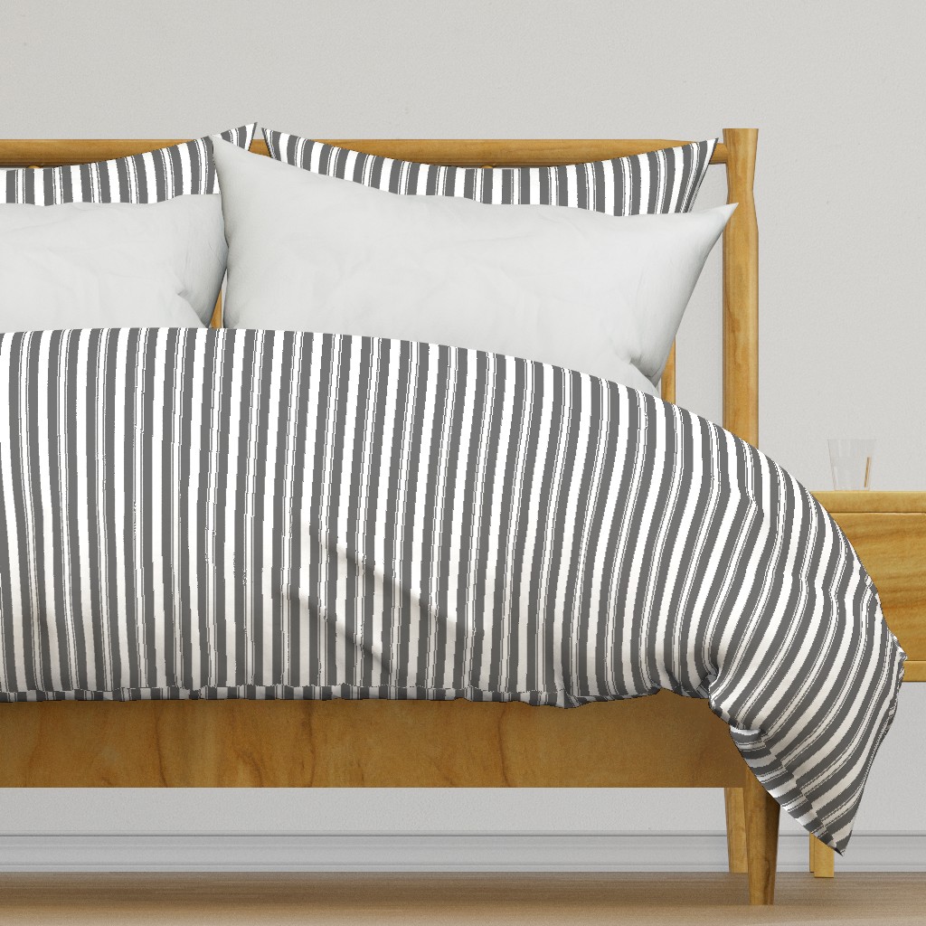 Charcoal Grey Deckchair Stripes