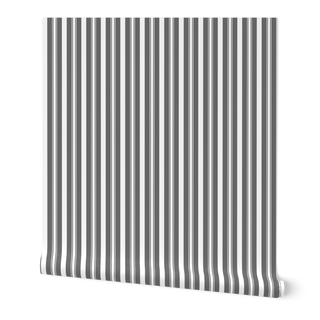 Charcoal Grey Deckchair Stripes