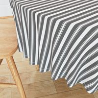 Charcoal Grey Deckchair Stripes