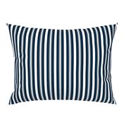 Navy Marine Blue Deckchair Stripes