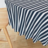 Navy Marine Blue Deckchair Stripes