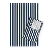 Navy Marine Blue Deckchair Stripes