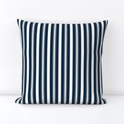 Navy Marine Blue Deckchair Stripes