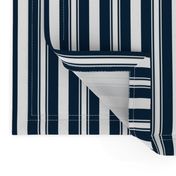 Navy Marine Blue Deckchair Stripes