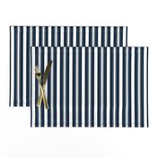 Navy Marine Blue Deckchair Stripes