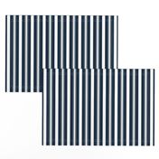 Navy Marine Blue Deckchair Stripes