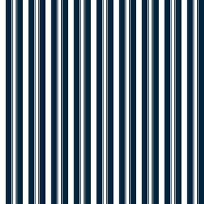 Navy Marine Blue Deckchair Stripes