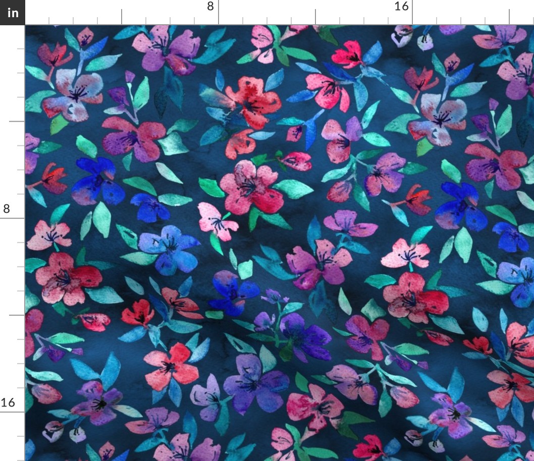 Southern Summer Floral in navy and color