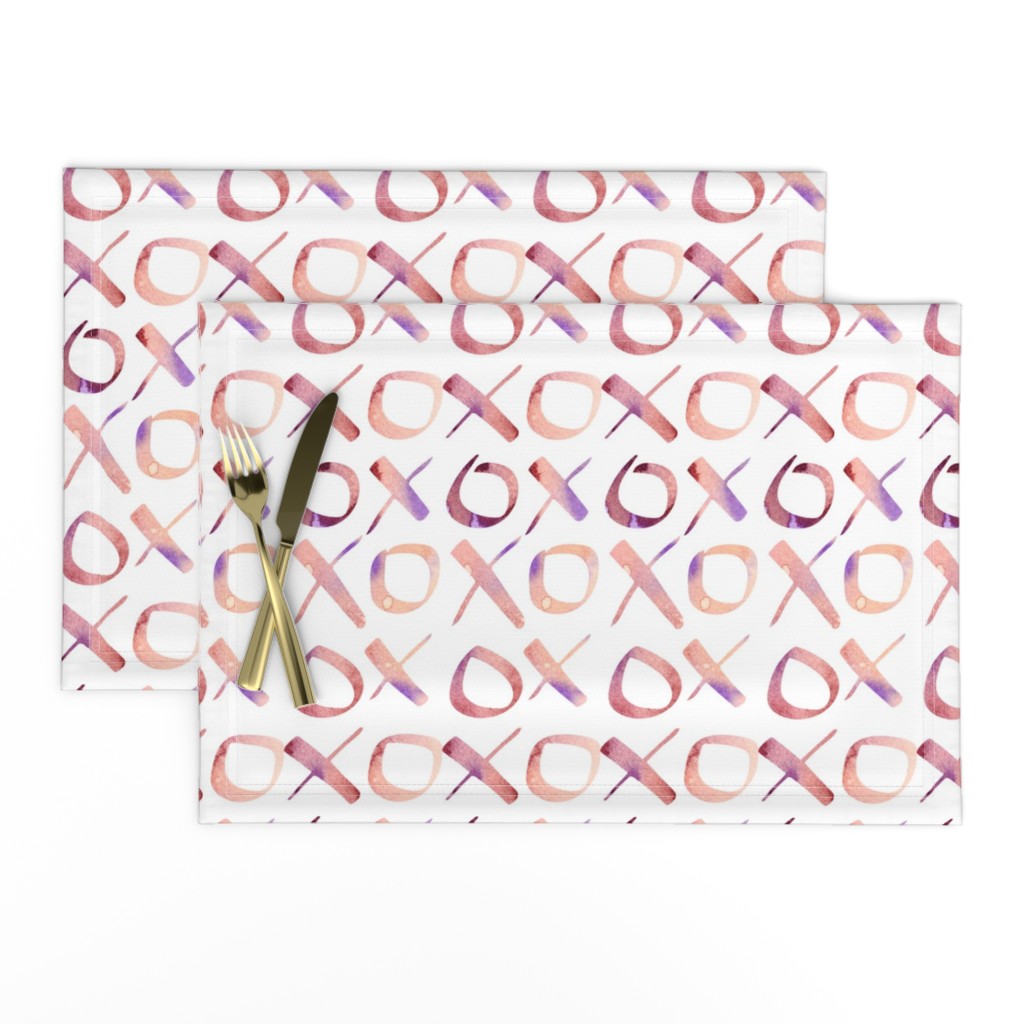 xoxo Watercolor Pink Purple