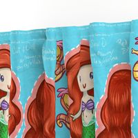 Red-Headed Mermaid Cut & Sew Doll