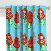 Red-Headed Mermaid Cut & Sew Doll