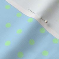 Light Blue with Light Green Pindots