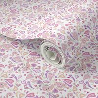 Ditsy Heart Paisley Pattern