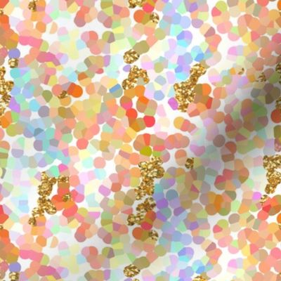 Pippa in Coral / Gold Glitter