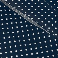  Mini White Polkadots on Navy Blue 