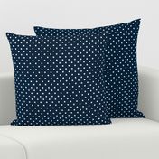  Mini White Polkadots on Navy Blue 