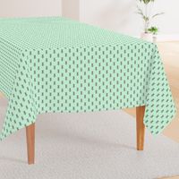 Badger Forest Friends All Over Repeat Pattern on Mint Green