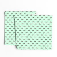 Badger Forest Friends All Over Repeat Pattern on Mint Green