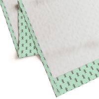 Badger Forest Friends All Over Repeat Pattern on Mint Green