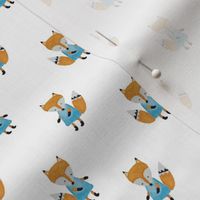 Fox Forest Friends All Over Repeat Pattern on White