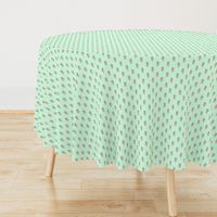 Hedgehog Forest Friends All-Over Repeat Pattern on Mint Green 